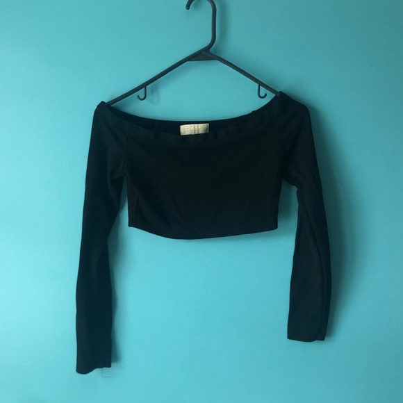 NWOT Bossa Off the Shoulder Crop Top - Picture 2 of 4